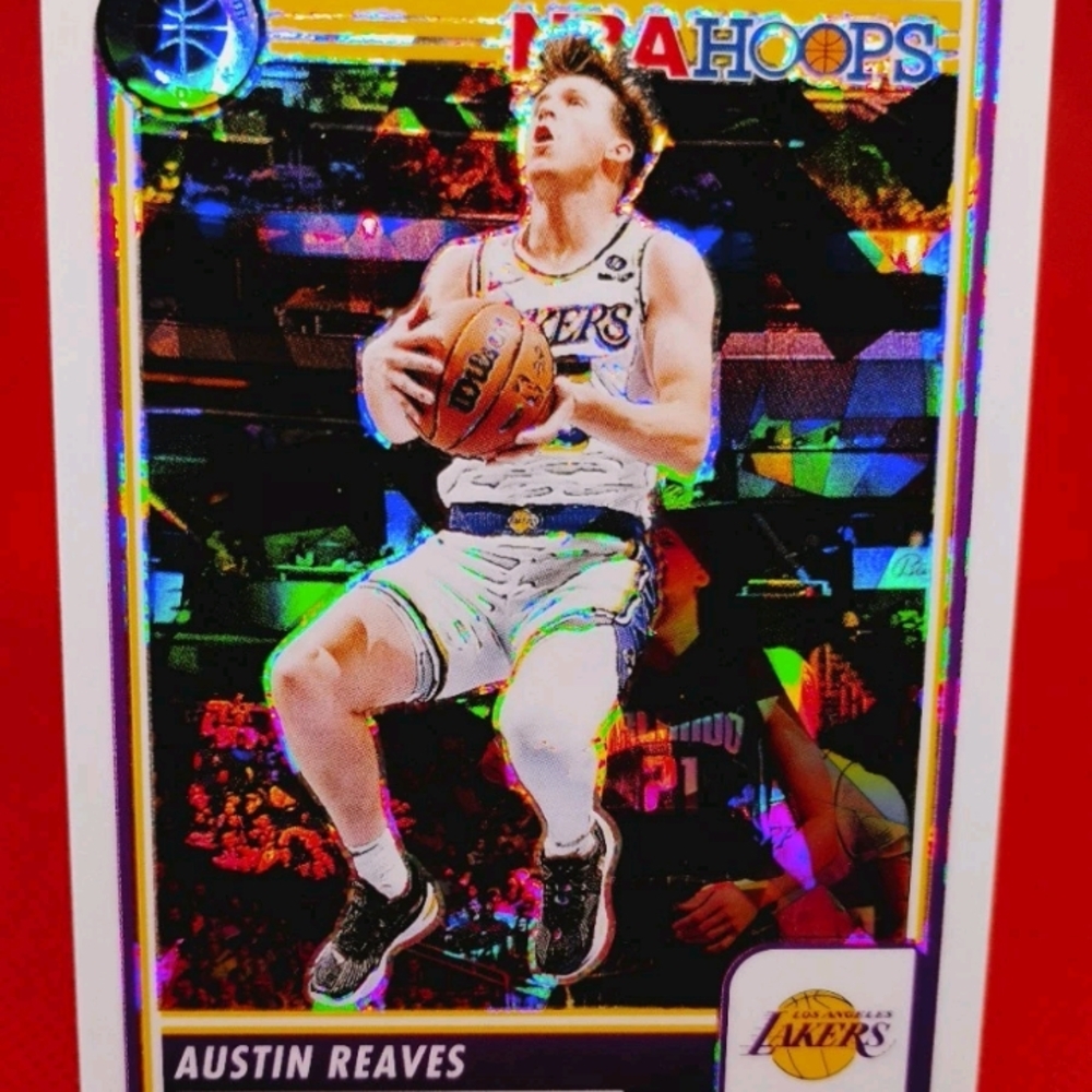 Panini NBA Hoops Austin Reaves Card - Purple and Gold